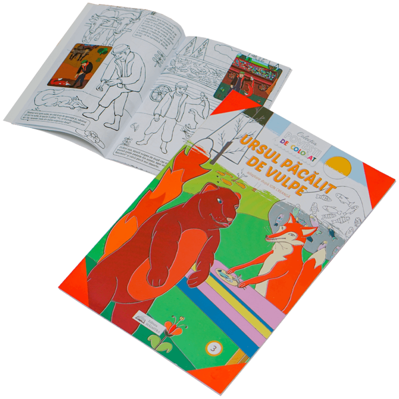 Set 12 povești de colorat –ilustrații captivante pentru copii